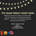 Friday Night Oneg for College and Grad School Students