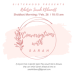 Conversations with Sarah