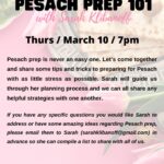 Pesach Prep 101 with Sarah Klibanoff