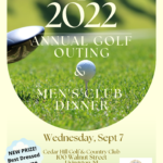2022 Annual Golf Outing & Men's Club Dinner