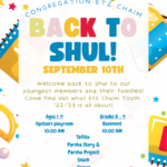 YOUTH: Back to Shul Shabbat (Tot Shabbat & Elementary School)
