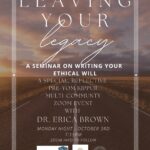 Erica Brown: Ethical Will Seminar (Zoom)