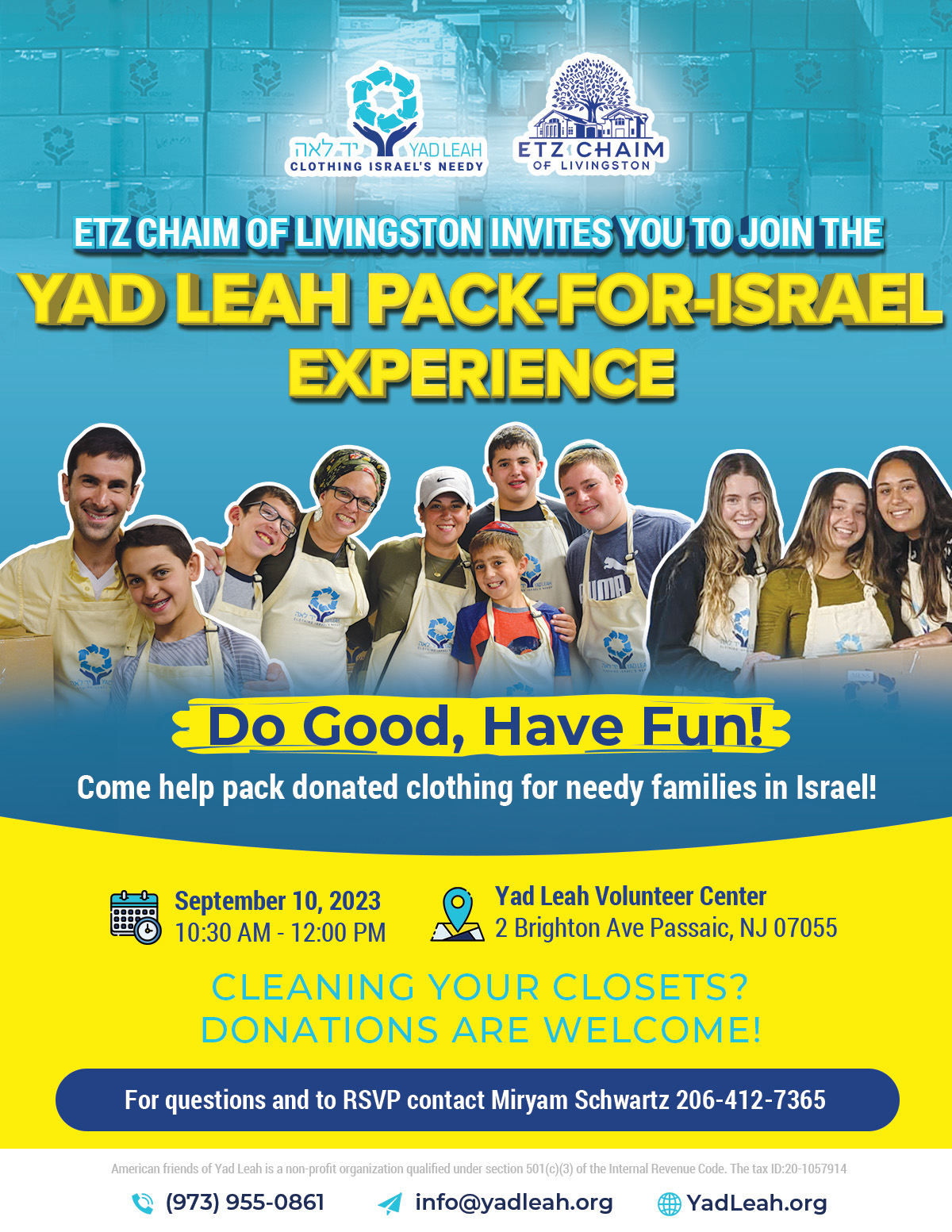 Yad Leah: Pack-For-Israel Experience