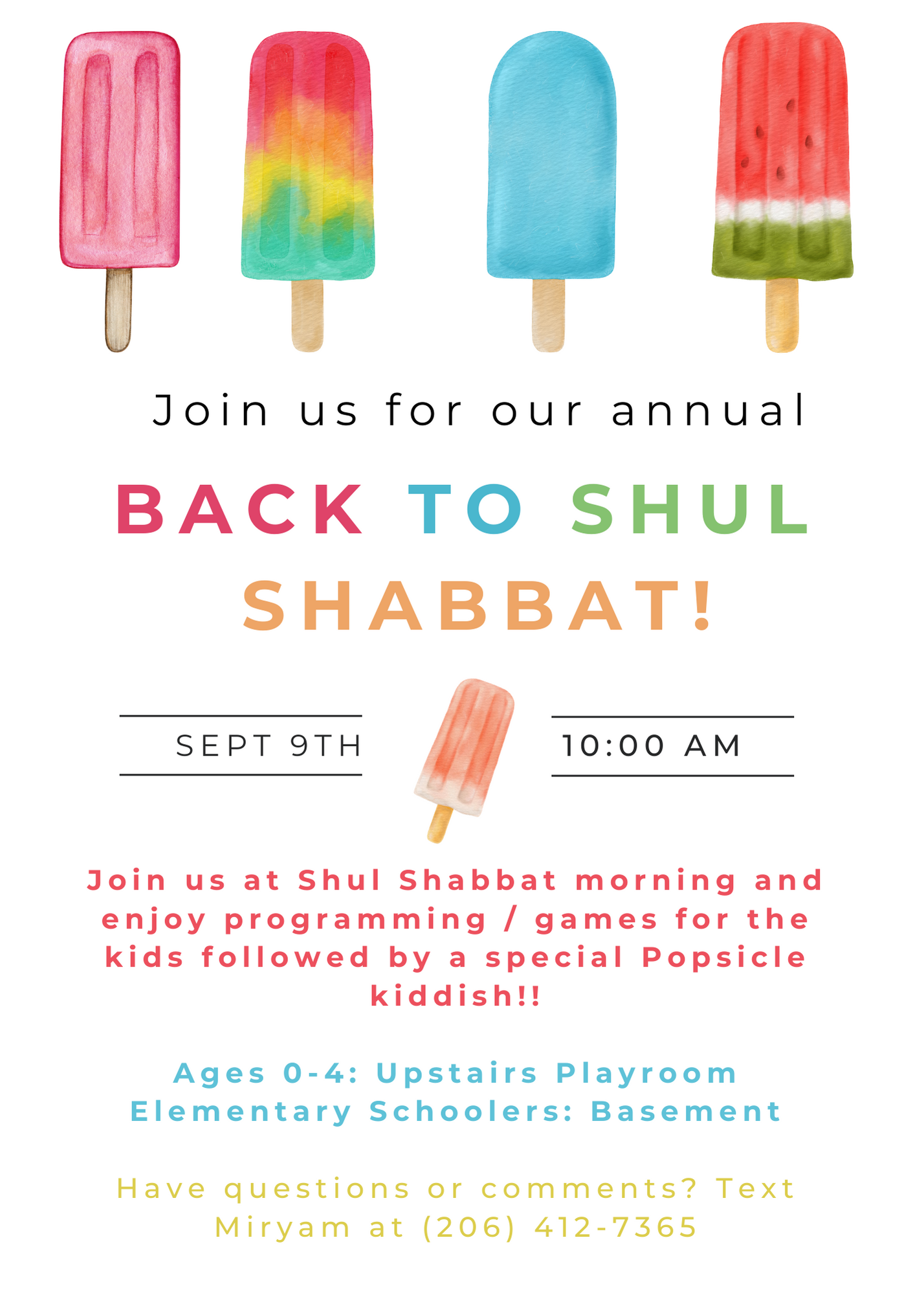 YOUTH: Back to Shul Shabbat