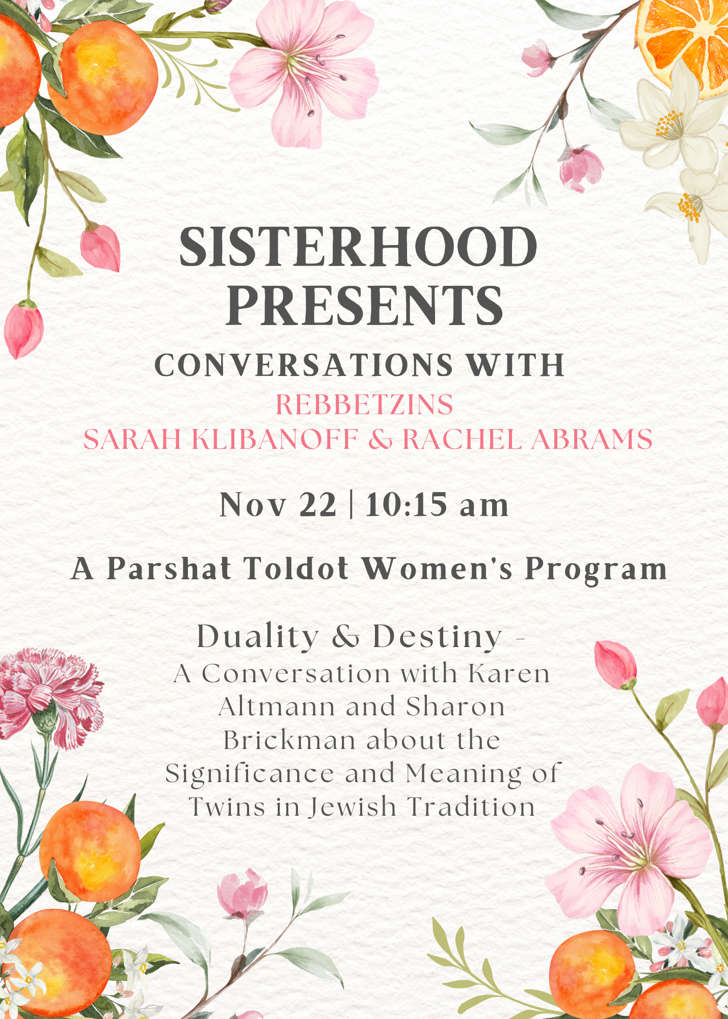 Conversations with Sarah & Rachel